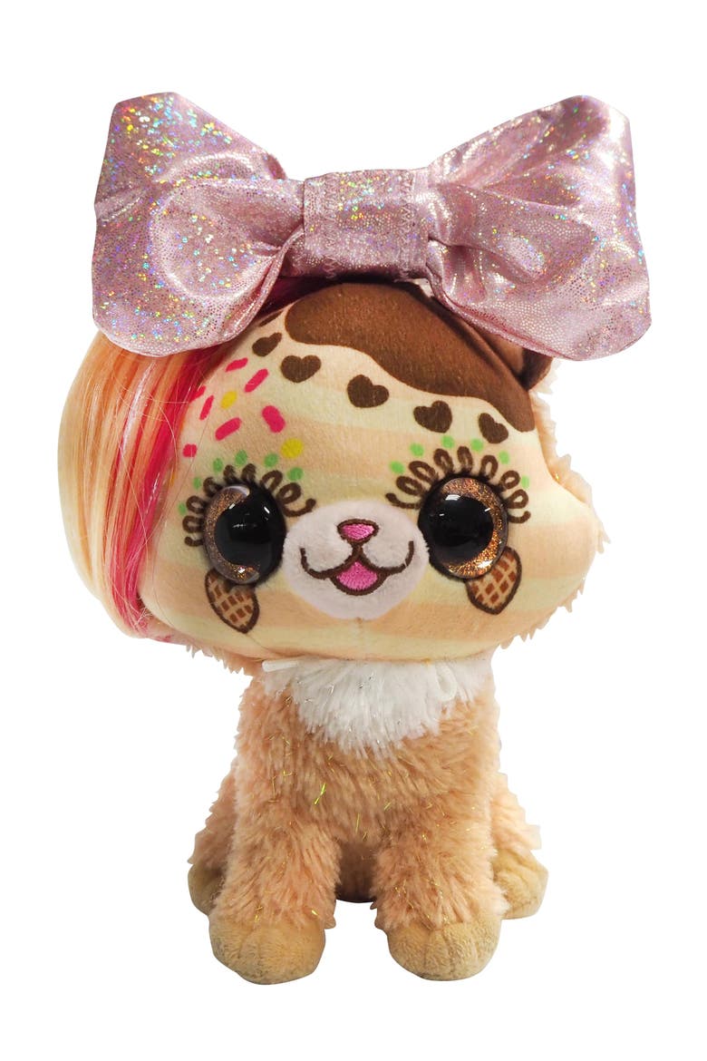 6 Inch Plush Sprinkle Bow Pet Dog, Main, color, Multicolored