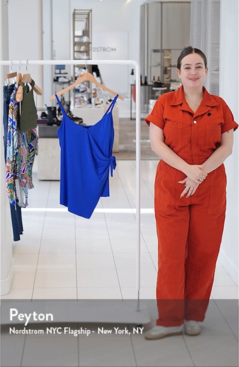 Carma Side Tie Solid Tankini Top, sales video thumbnail