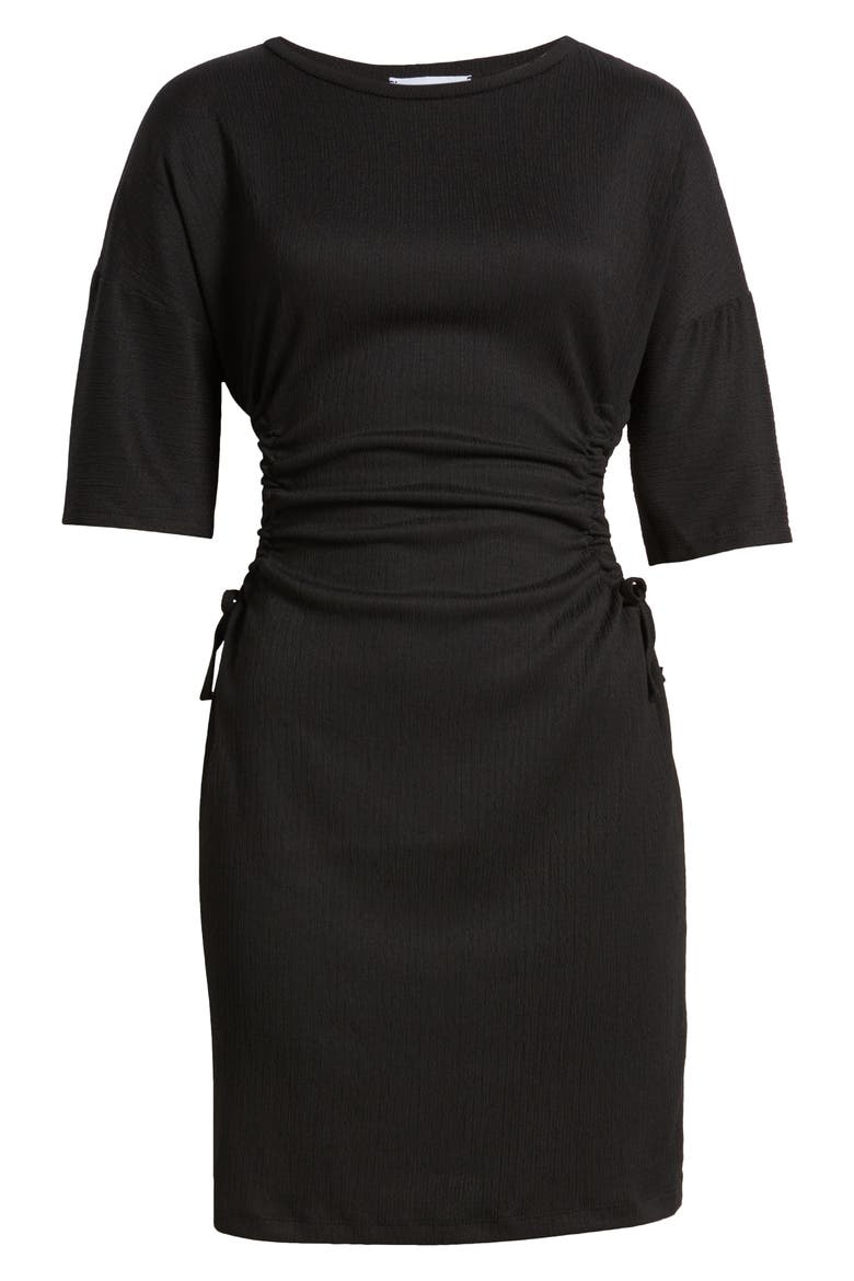 Mila Side Cutout Dress, Alternate, color, BLACK