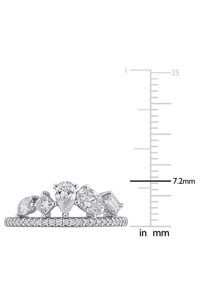 4/5 CTW Lab Grown Diamond Crown Ring in 14k, Alternate, color, White Gold