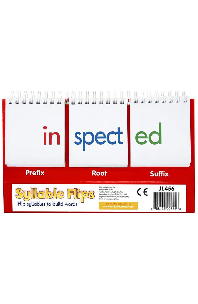 Junior Learning Syllables Educational Flip Flash Cards, Alternate, color, Multicolored