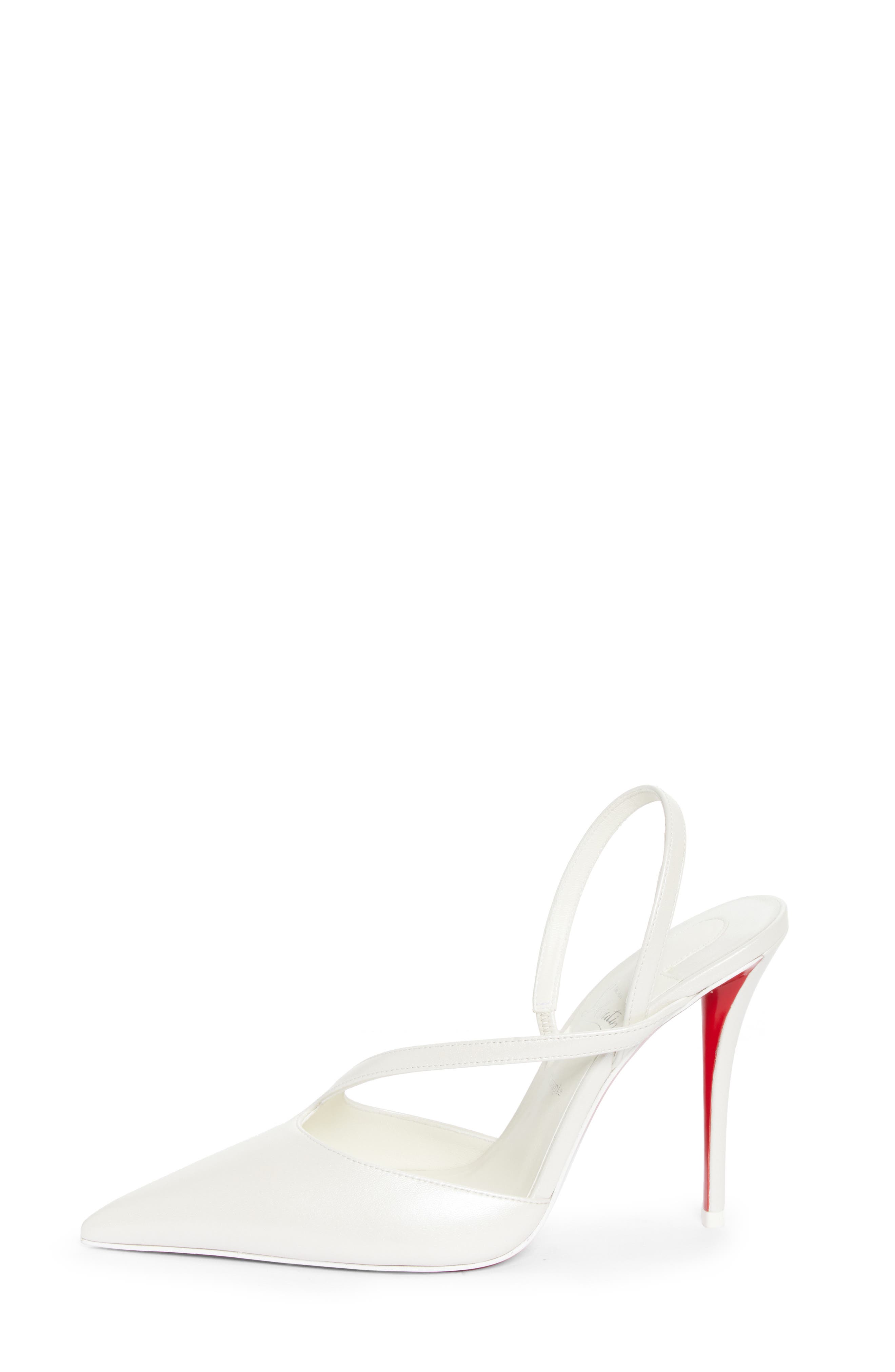 Must Z Leather Slingback Pump, Alternate, color, W667 BIANCO/ SNOW