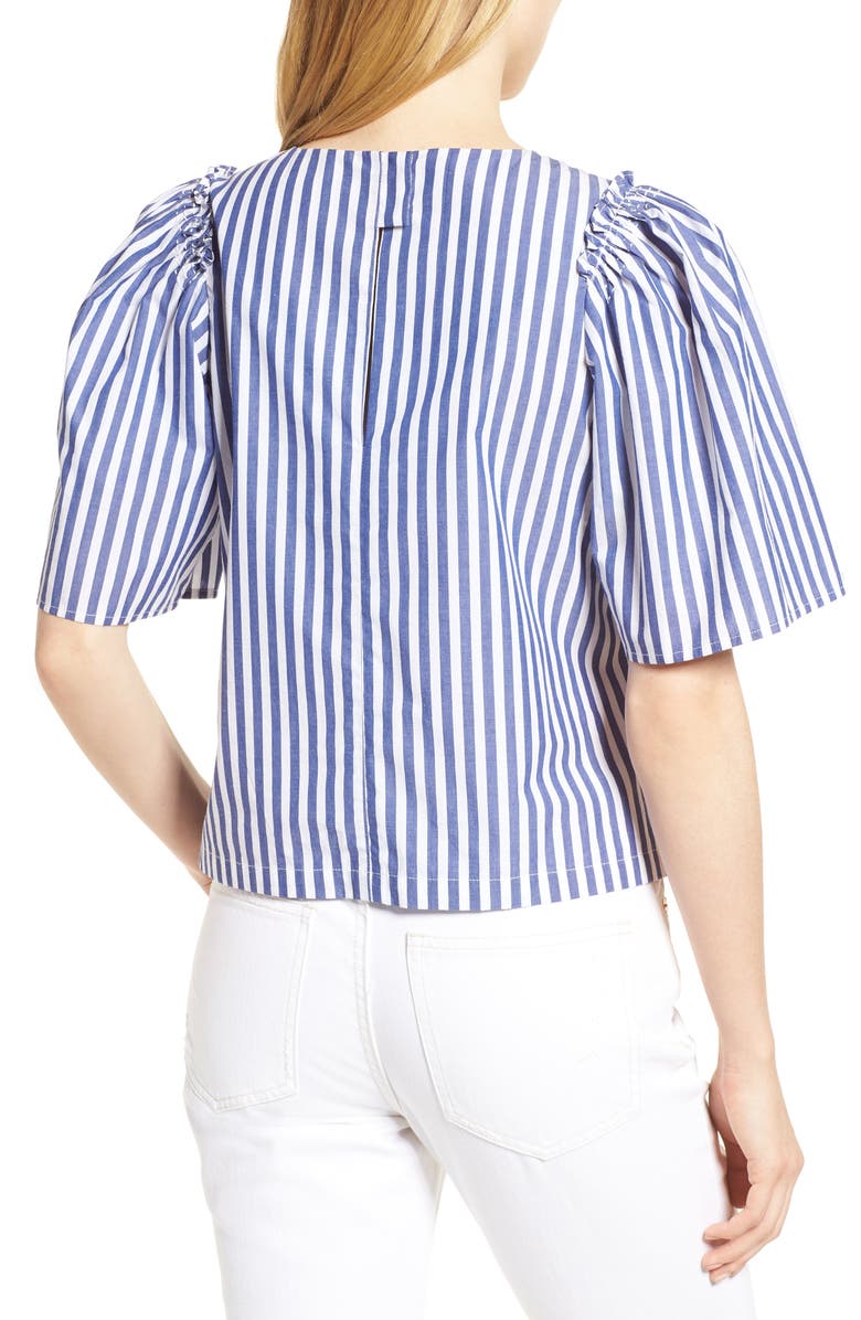 Habitual Valeria Stripe Stretch Cotton Top, Alternate, color, 