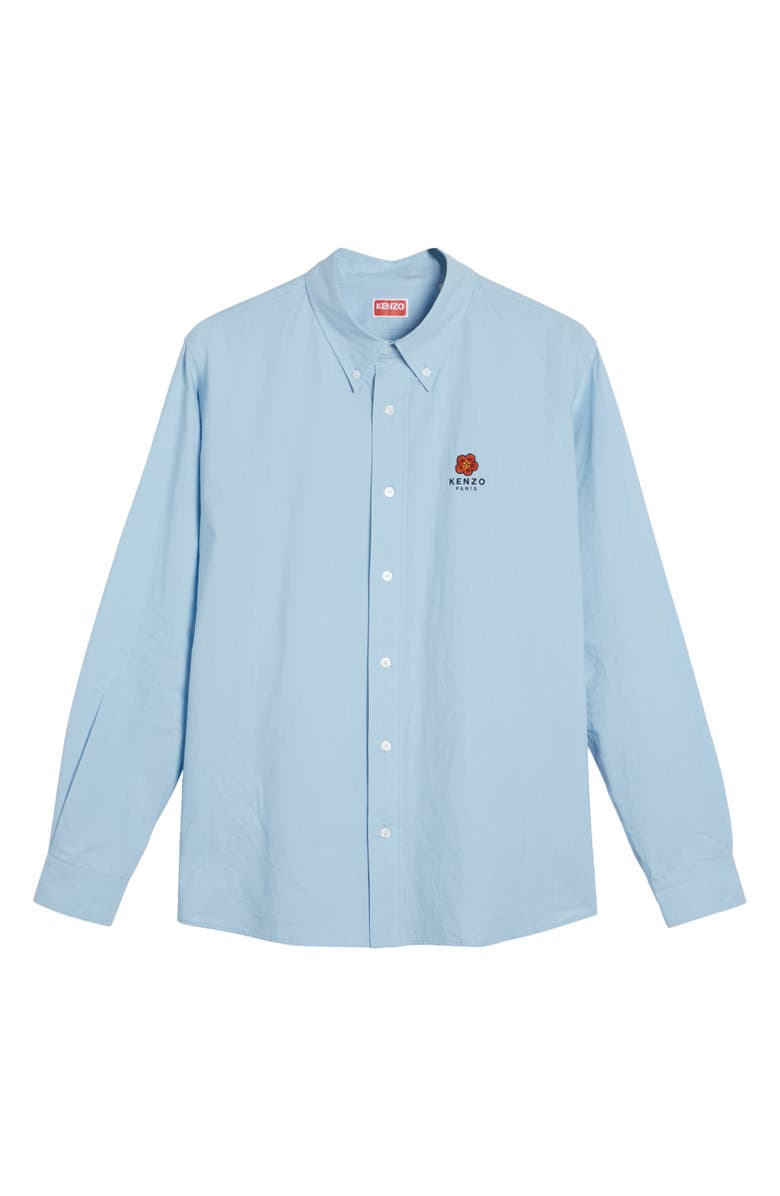 KENZO Men's Floral Crest Button-Down Shirt, Alternate, color, 