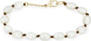 Zoë Chicco 14k Gold Baroque Pearl Cord Bracelet