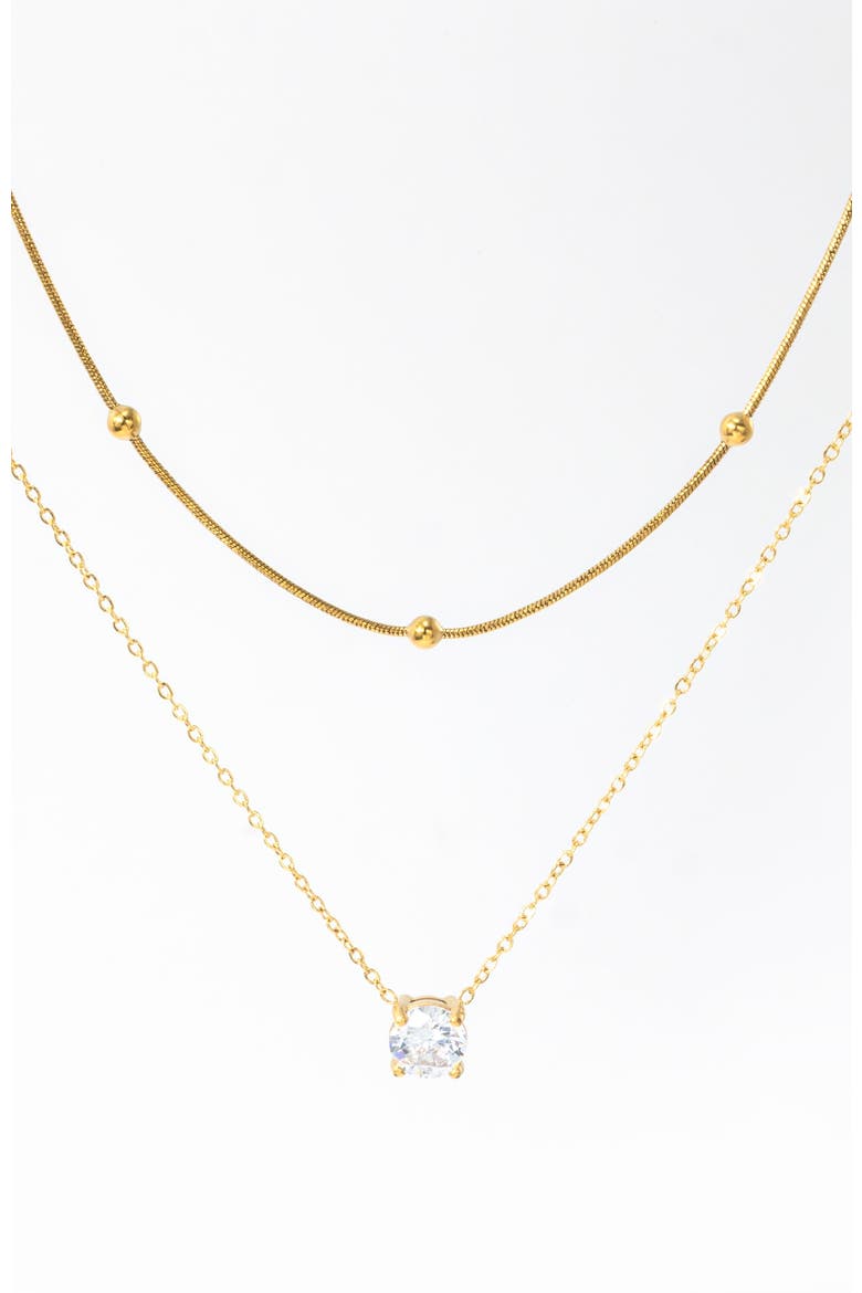 Layered Double Chain Necklace, Main, color, Gold