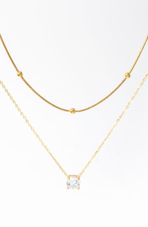 Layered Double Chain Necklace
