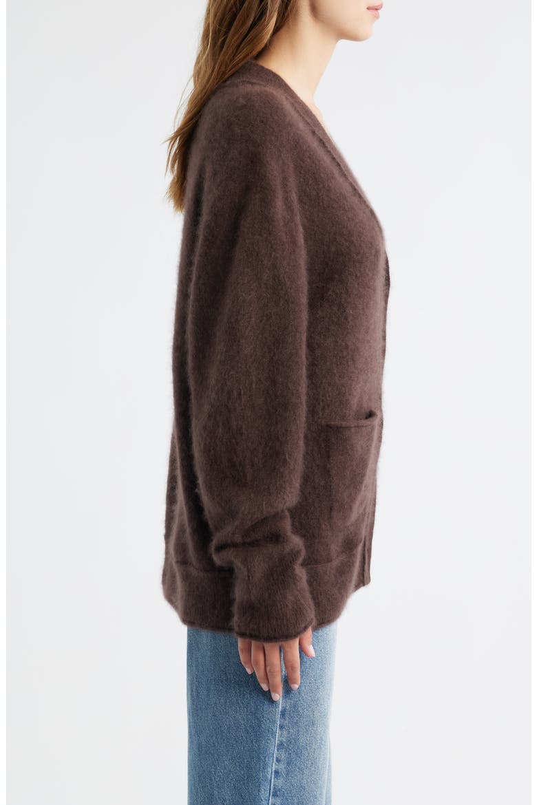 Applene Cashmere Cardigan, Alternate, color, CHOCOLATE BROWN