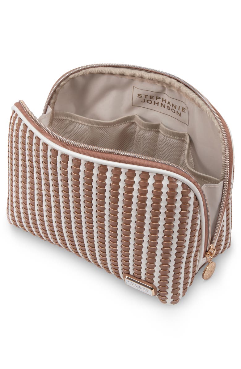 Stephanie Johnson Marabella Mocha Lola Makeup Bag, Alternate, color, Brown