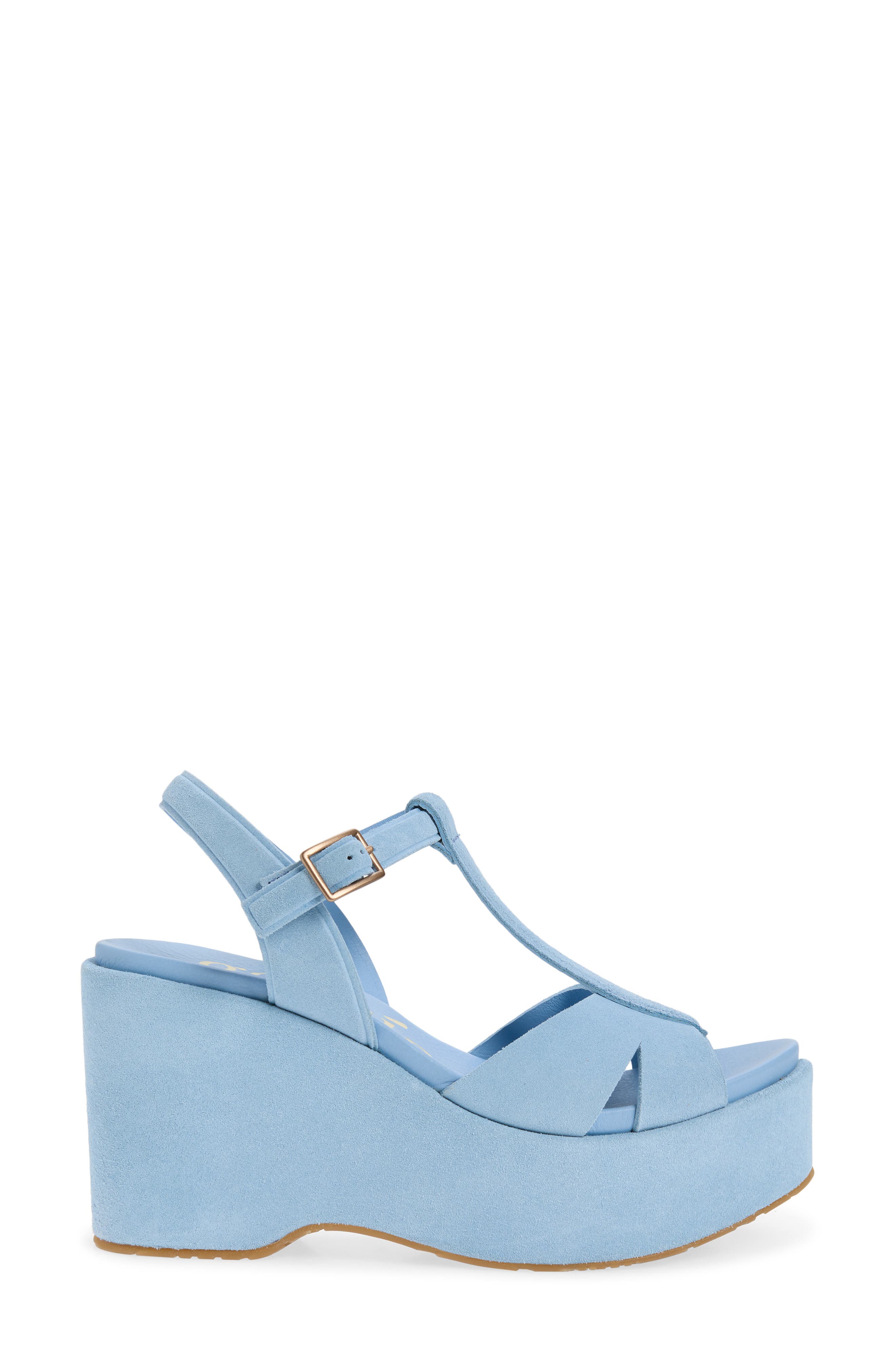 Pedro Garcia Domiel Platform Wedge Sandal, Alternate, color, Sky