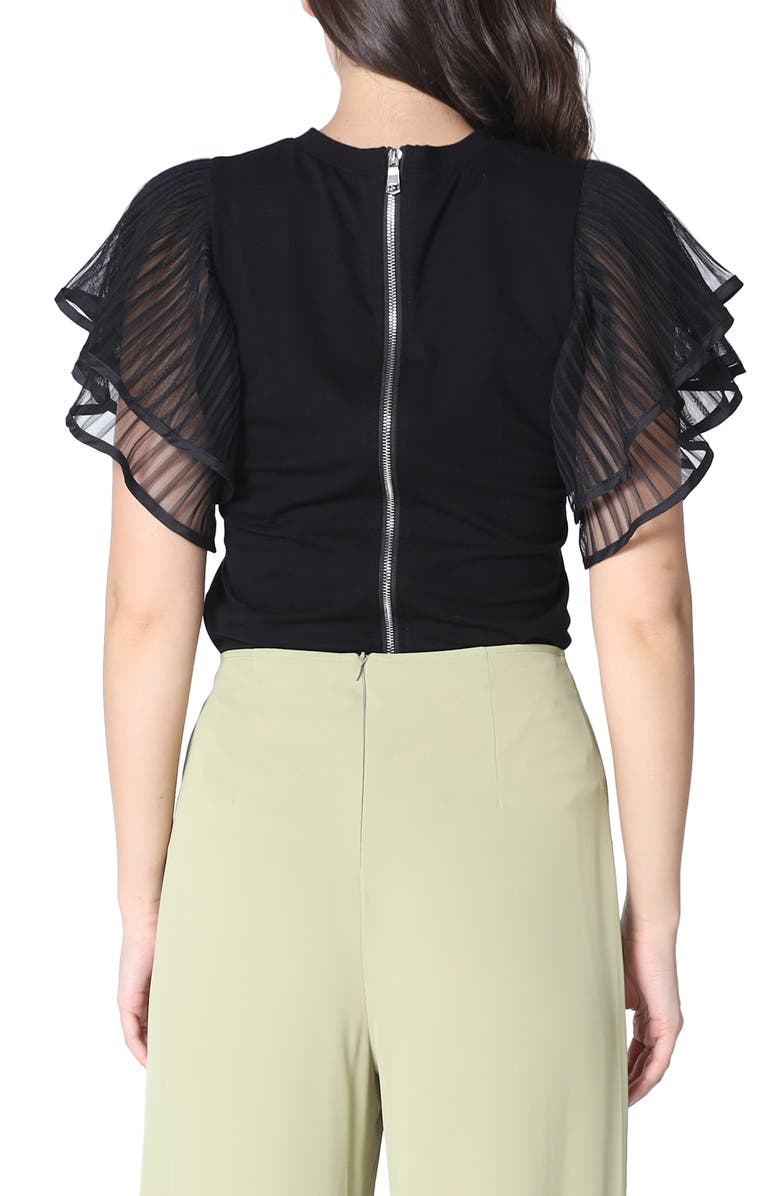 GRACIA Chiffon Ruffle Top, Alternate, color, 