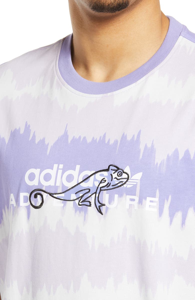 adidas Originals Men's Adventure Stripe Embroidered T-Shirt, Alternate, color, 