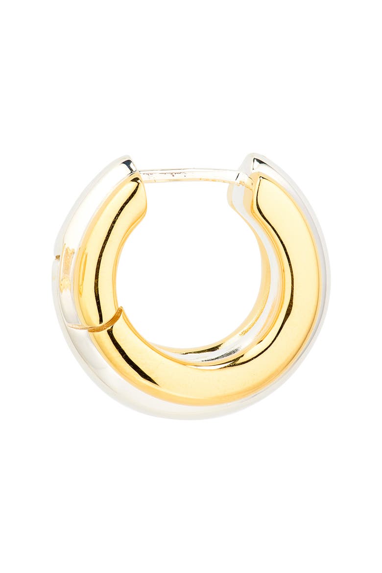 The Elenora Hoop Earrings, Alternate, color, MIXED METALS-SILVER CENTER
