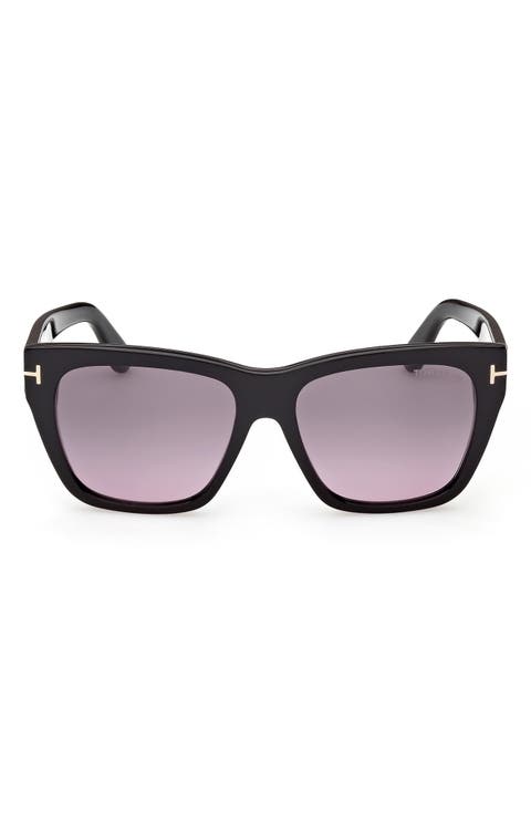 Flynn 55mm Gradient Butterfly Sunglasses