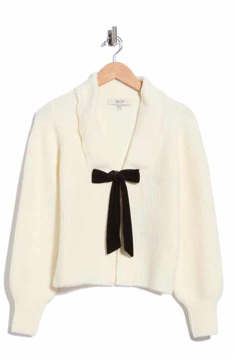 Bow Shawl Collar Cardigan