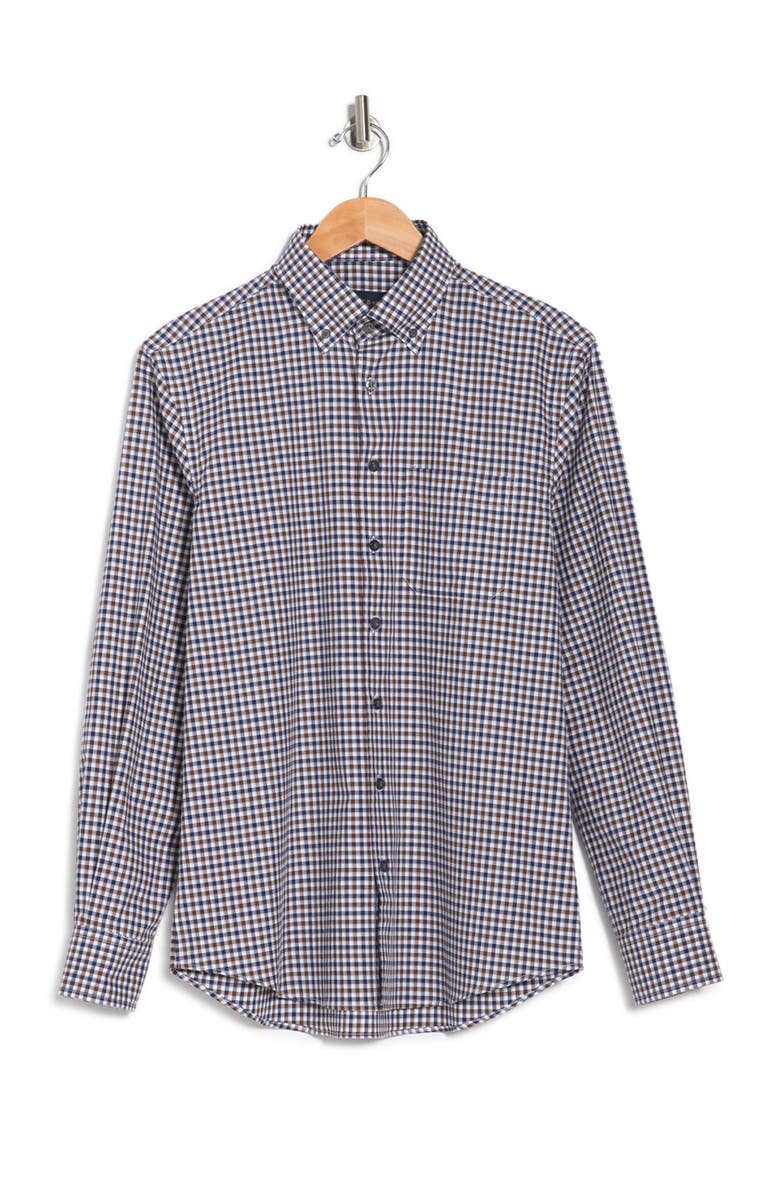 Scott Barber Check Print Long Sleeve Shirt, Main, color,