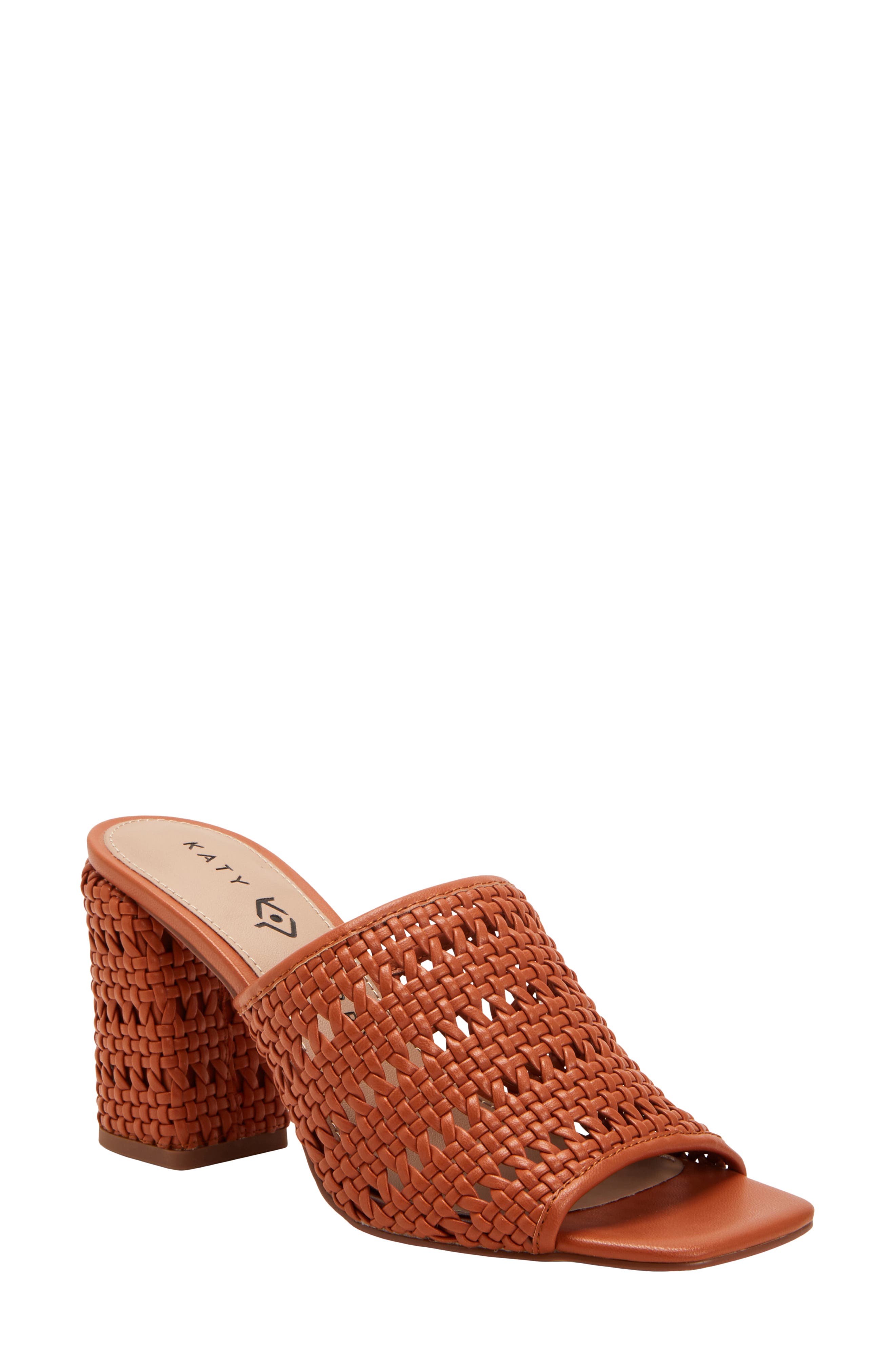 Sandales à Talons Bas En Cuir Brun Avec Studs Dorés - Taille US 9 (femme) - Occasion