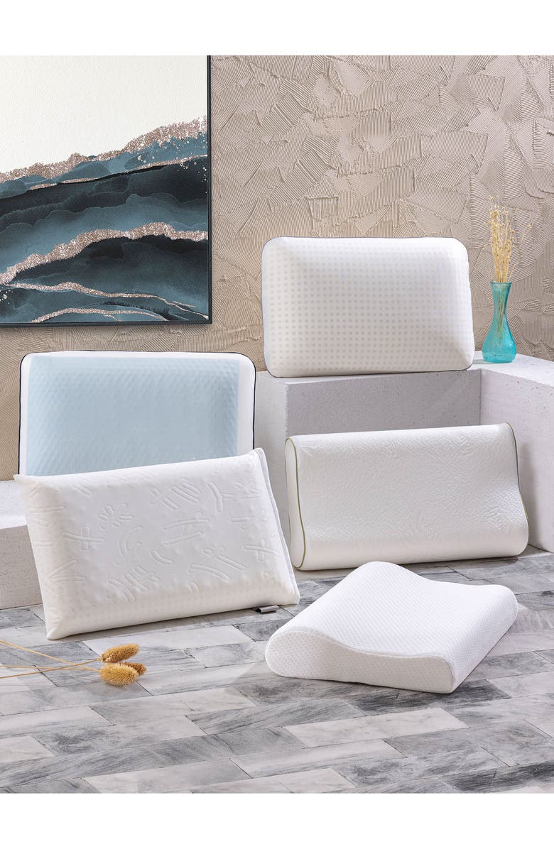 DePera Sandwich Visco Pillow, Alternate, color, White