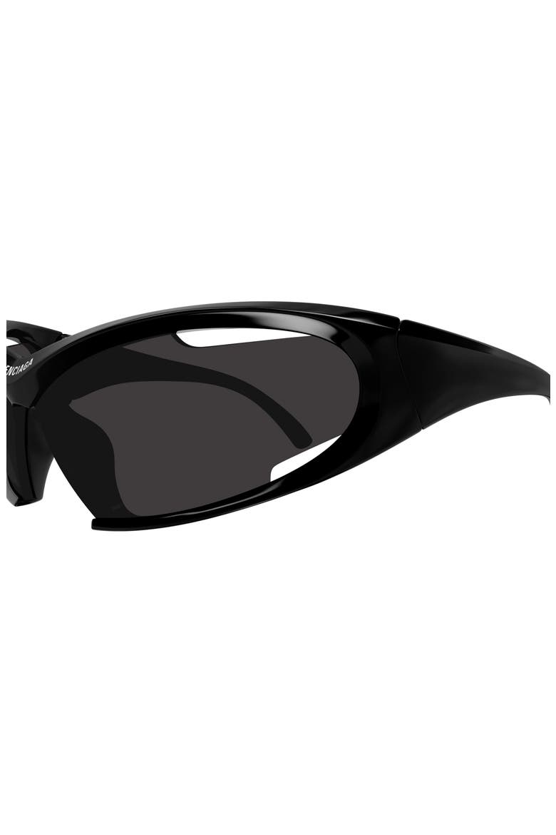 78mm Oversize Geometric Sunglasses, Alternate, color, BLACK