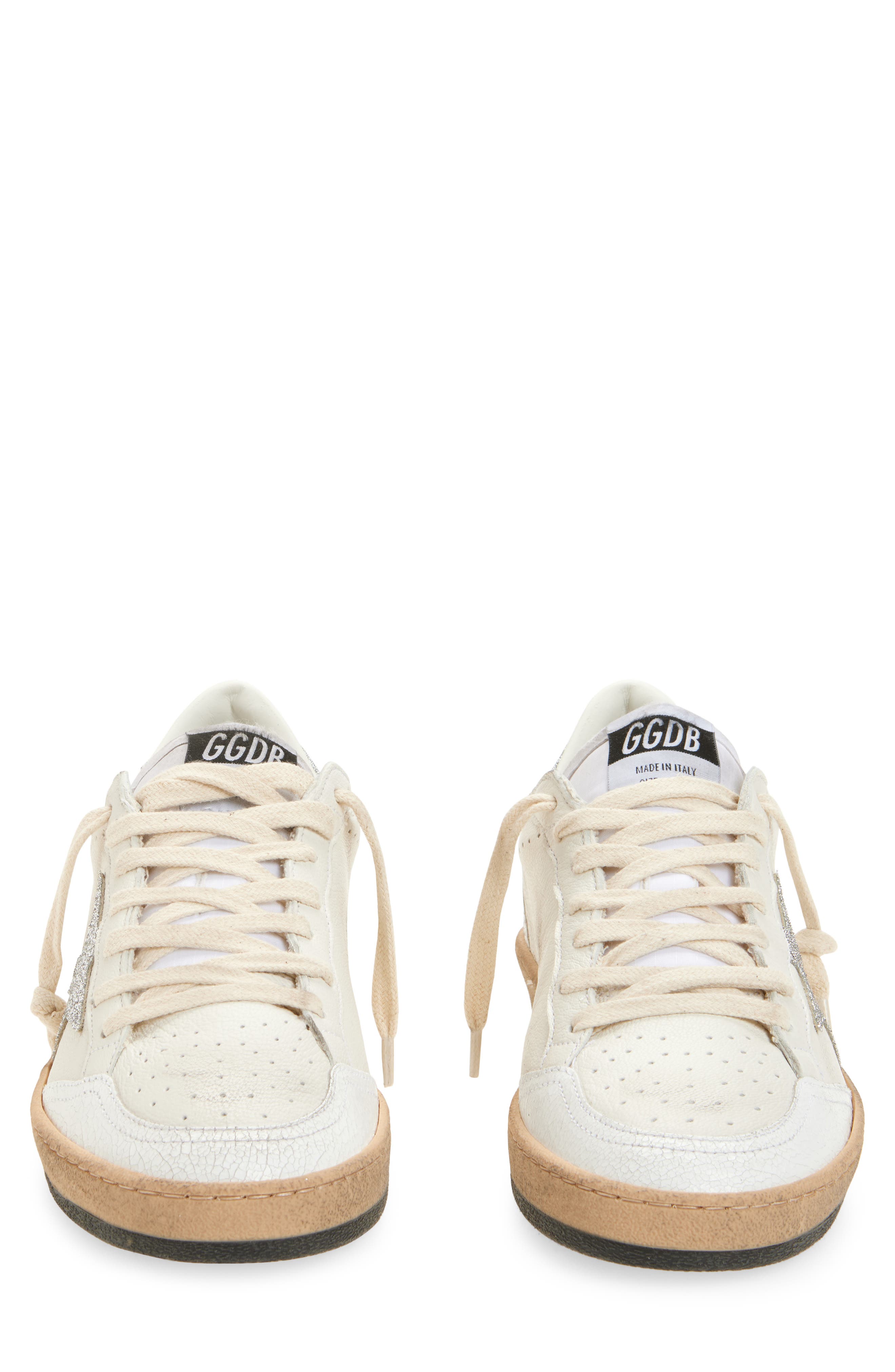 Golden Goose Ball Star Low Top Sneaker, Alternate, color, White/ Silver