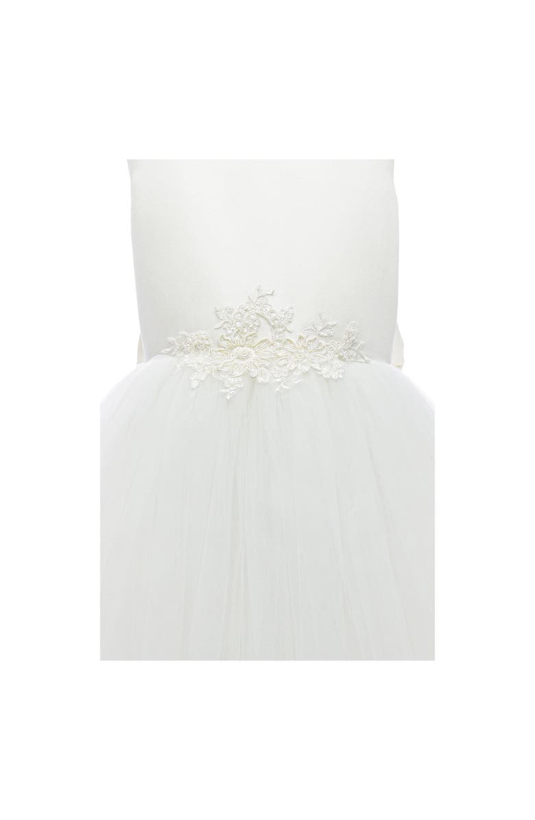 Tulleen Hermione Embroidered Cape Dress, Alternate, color, White