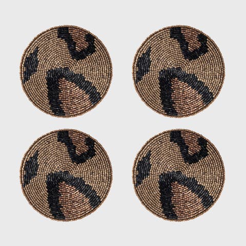 Animal print coasters