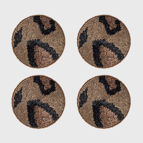 Joanna Buchanan Animal Print Coasters In Brown