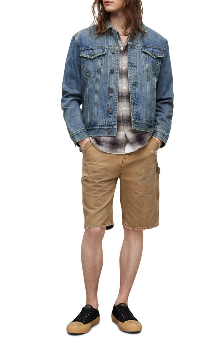 AllSaints Carrer Denim Trucker Jacket, Alternate, color,