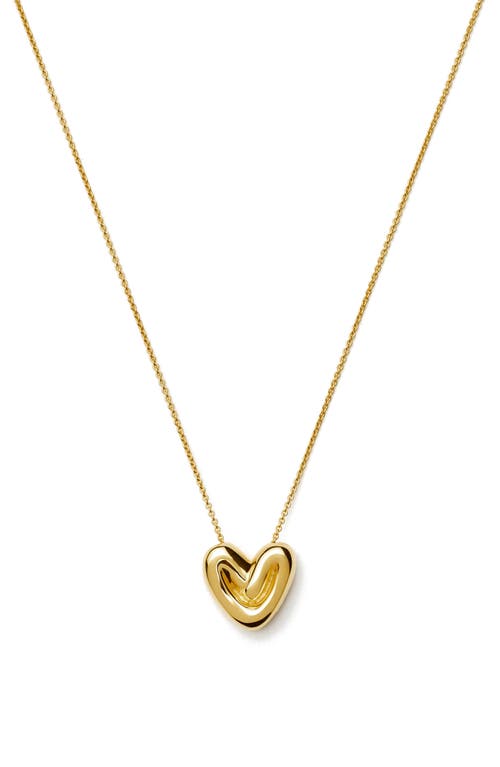 Missoma Puffy Heart Pendant Necklace in Gold  product