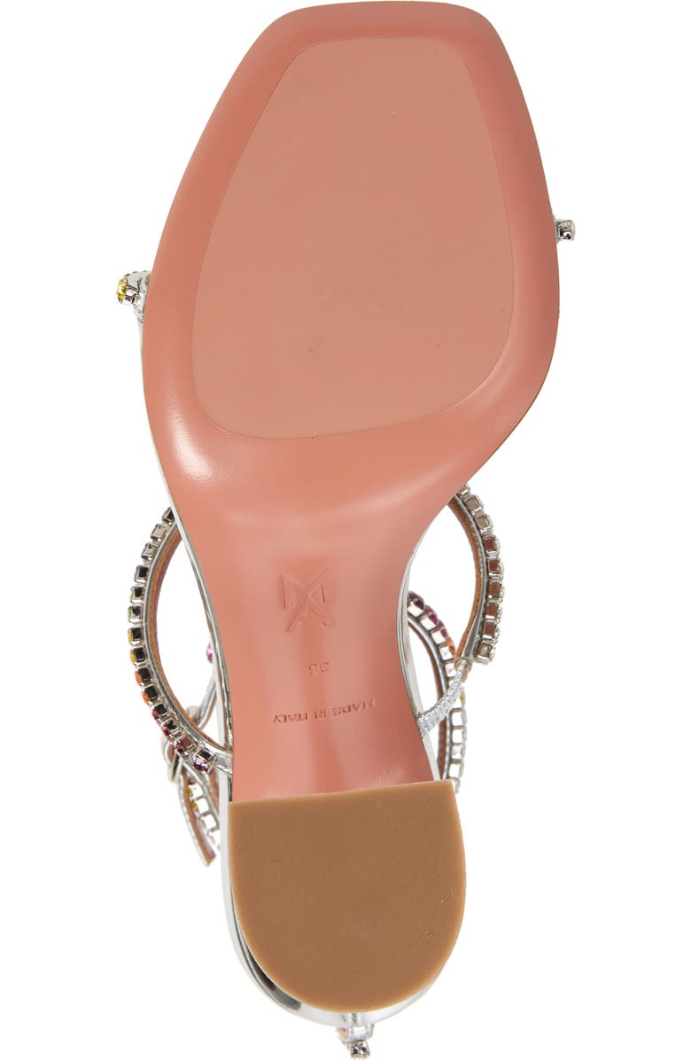 Amina Muaddi Gilda Sunset Rainbow Ankle Strap Sandal, Alternate, color,