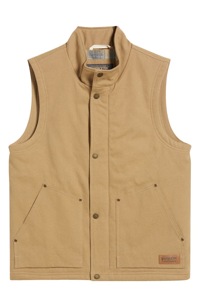 Pendleton Pine Grove Canvas Vest, Alternate, color, Old Oak