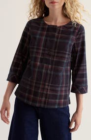 Seasalt Cornwall Tithonia Plaid Organic Cotton Top