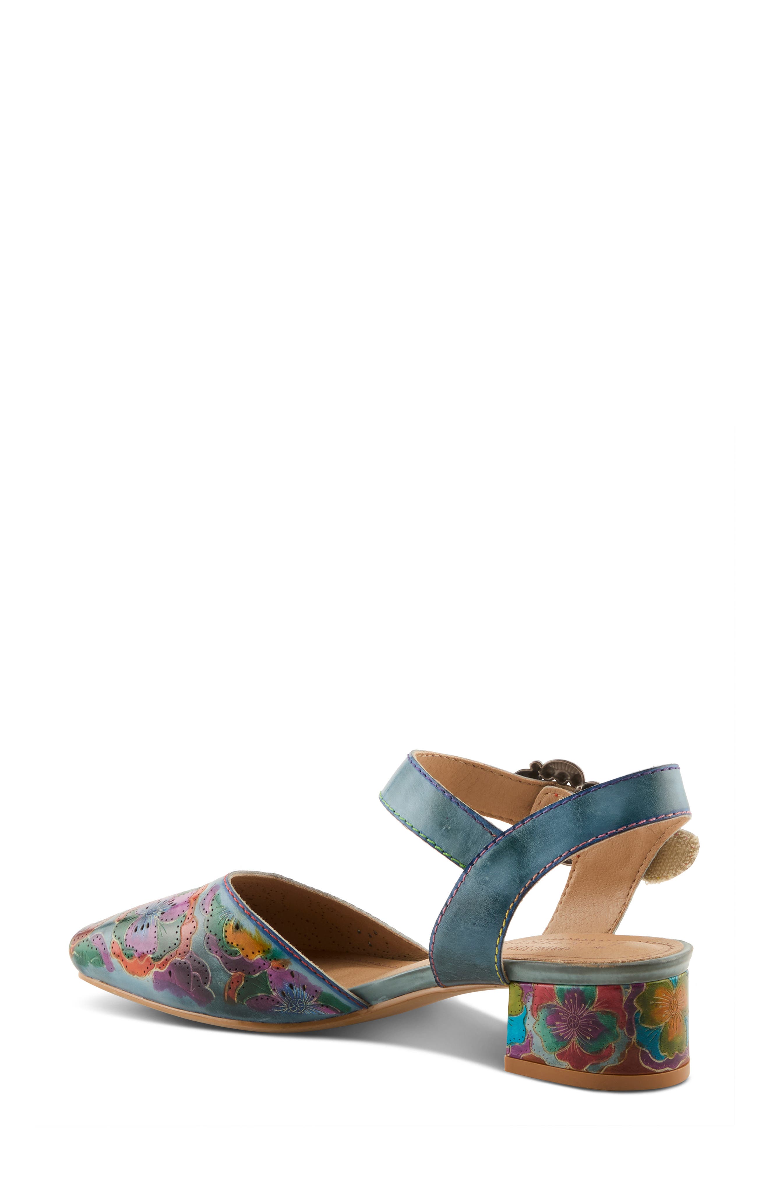 Funferbiz Ankle Strap Pump, Alternate, color, BLUE MULTI