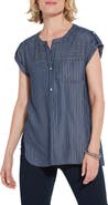 Lysse Delilah Pinstripe Popover Twill Top