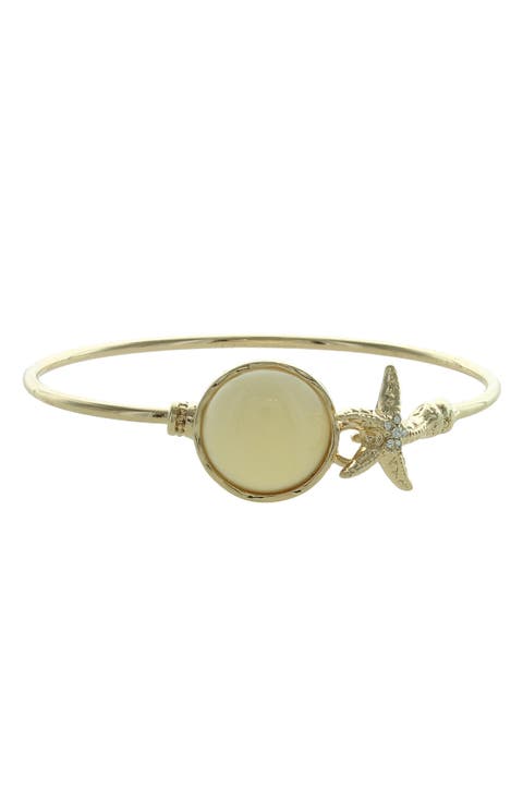 Starfish & Stone Bangle Bracelet