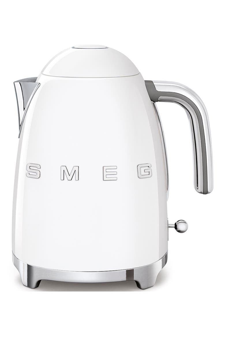 '50s Retro Style Electric Kettle, Main, color, WHITE