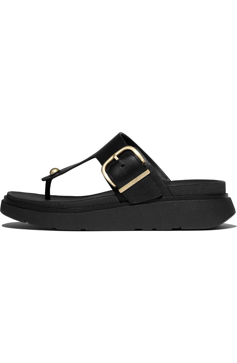 FitFlop Gen-FF Buckle lea Toe-Post, Alternate, color, Black