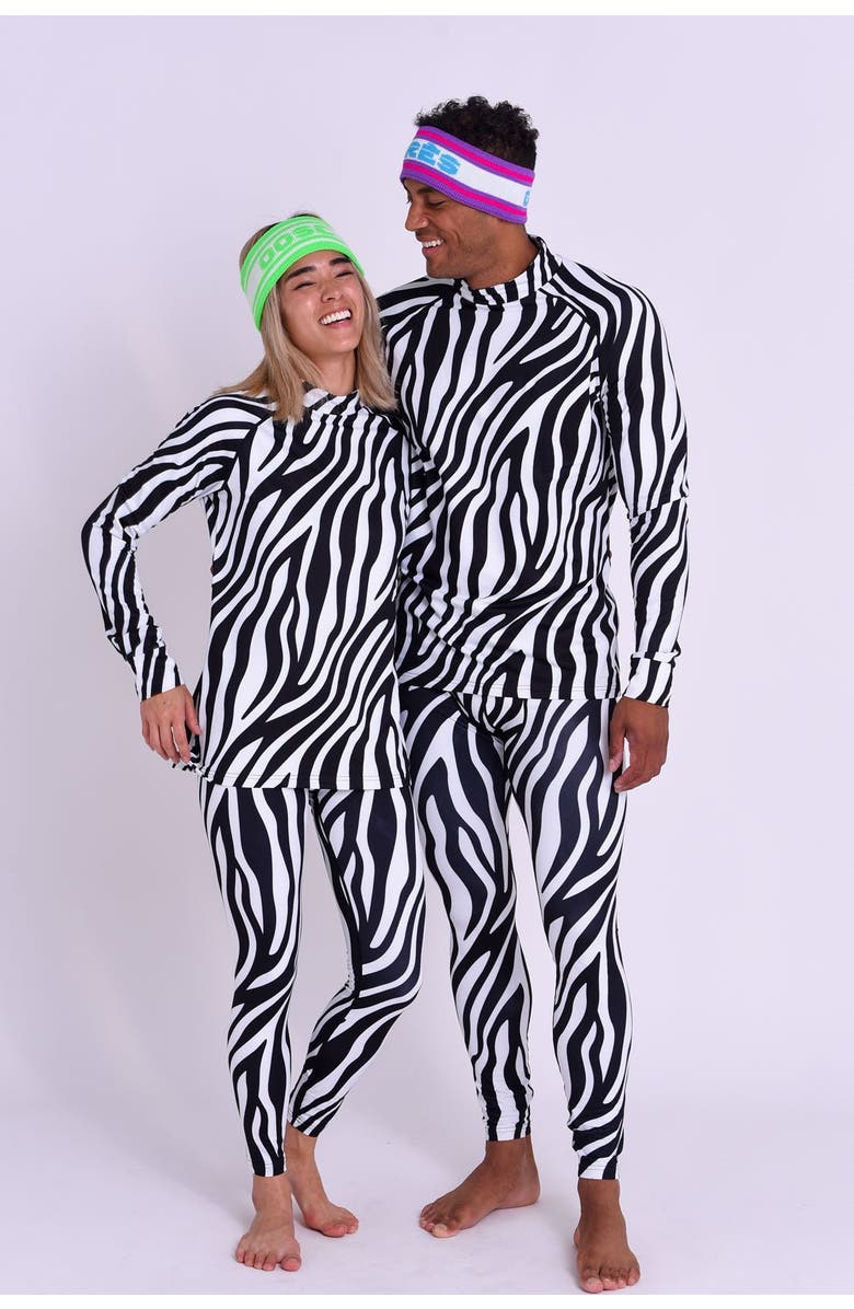 OOSC Baselayer Top - Hotel California Zebra Print Women's, Alternate, color, Multi-Colour