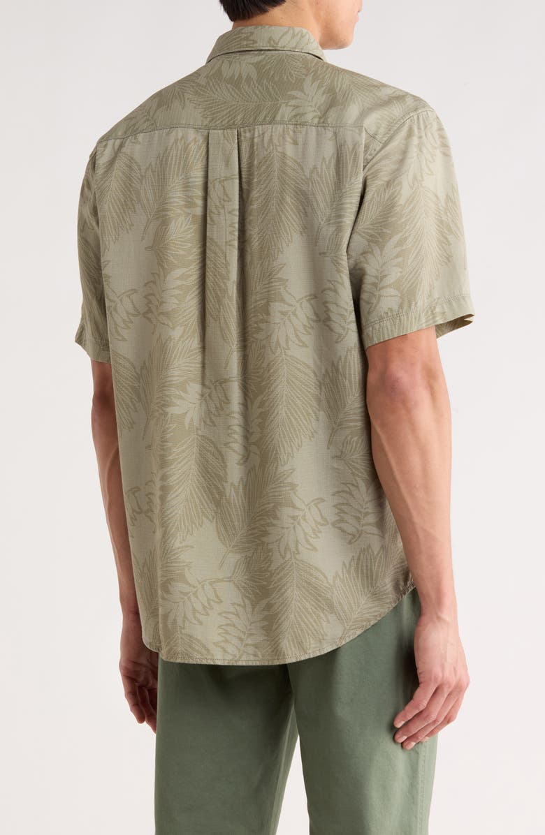 Tommy Bahama Luau Leaves Short Sleeve Button-Up Shirt, Alternate, color, Dusty Thyme