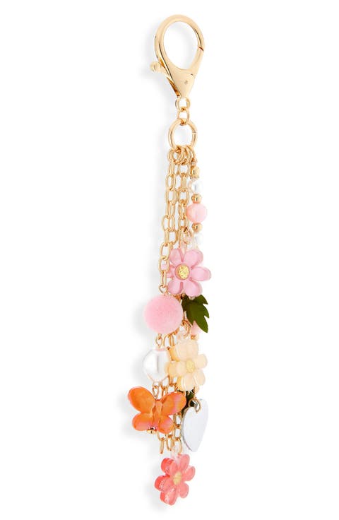 Flower Beaded Chain Bag Charm