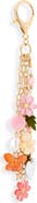 Leith Flower Beaded Chain Bag Charm