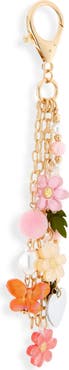 Leith Flower Beaded Chain Bag Charm