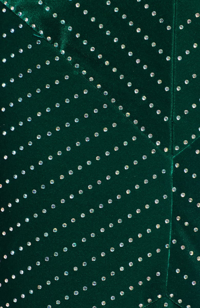 Tadashi Shoji Plunge Neck Studded Velvet Gown, Alternate, color,