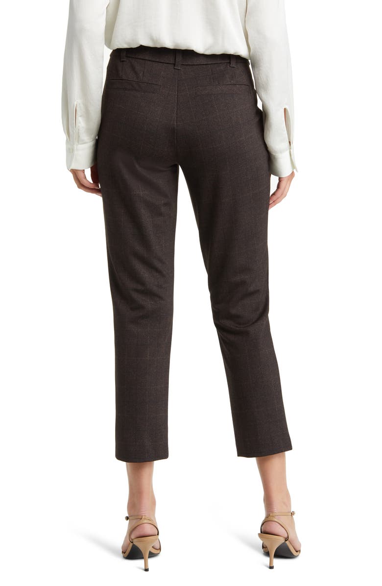 Wit & Wisdom 'Ab'Solution Houndstooth High Waist Ankle Straight Leg Pants, Alternate, color, Cold Brew
