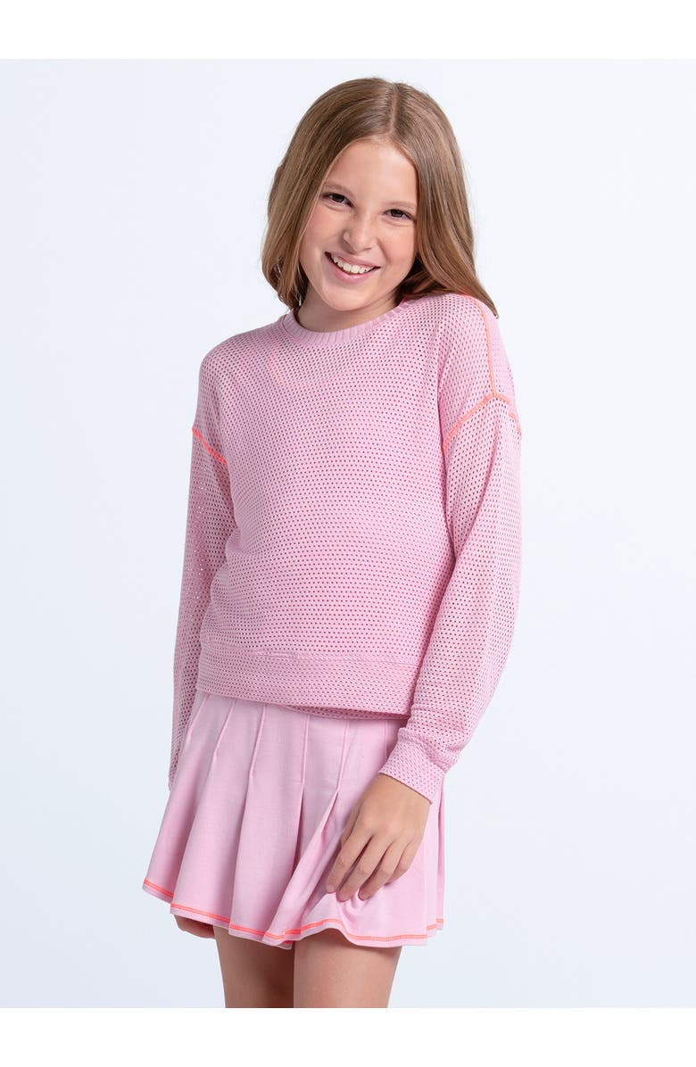 Lucky in Love Girls' Chill Day Pink Long Sleeve Top, Alternate, color, Paris Pink