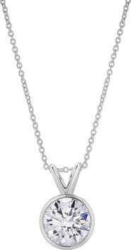 LuvMyJewelry Astral 14K Gold Round Lab Grown Diamond Pendant - 1 Ct