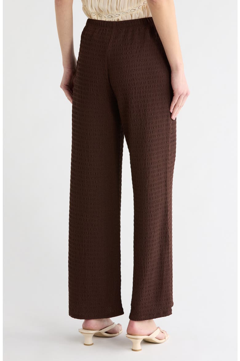 Textured Wide Leg Pants, Alternate, color, CHOCOLATE