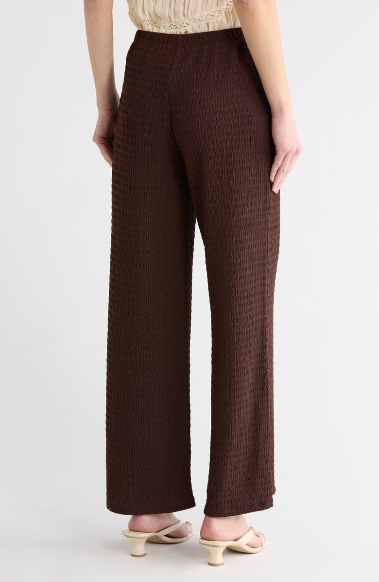 Vigoss Textured Wide Leg Pants, Alternate, color, Chocolate