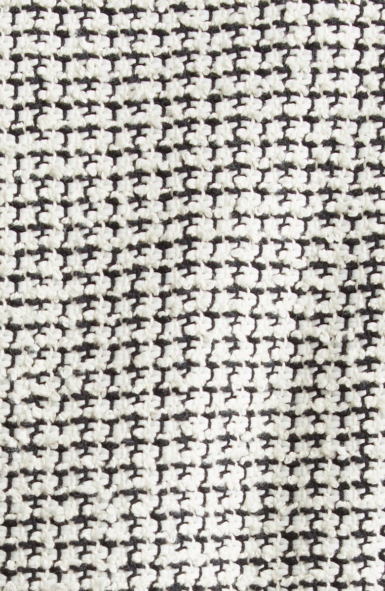 Akris punto Fringe Tweed Blazer, Alternate, color, Cream-Black