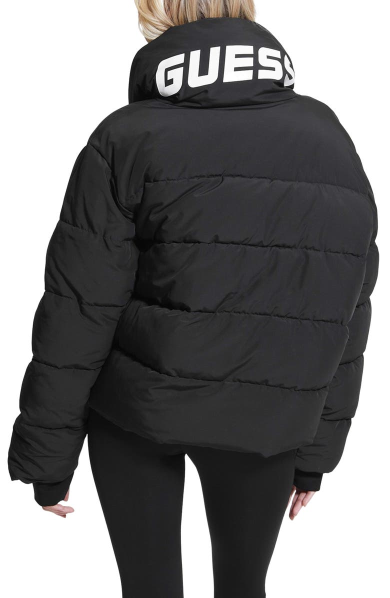 GUESS Claudia Logo Puffer Jacket, Alternate, color, 